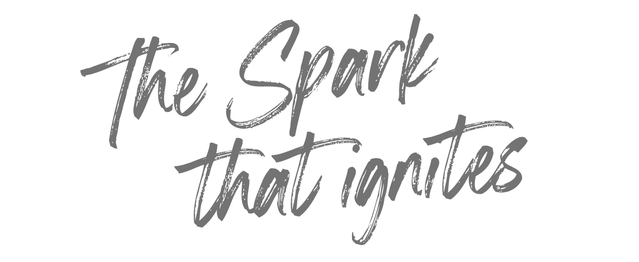 Handwriting saying The Spark That Ignites